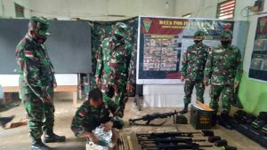 Jelang Purna Tugas, Tim Rikmat Kolakops Korem 174/ATW Periksa Materil Inventaris Pos Jajaran Satgas Yonif 125