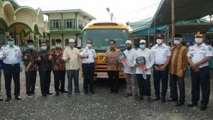 Ponpes Al Baqiyatush Shalihat Kualatungkal Terima Bantuan Bus Dari Dirjenhub Darat