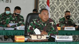 Danrem 042/Gapu Terima Paparan Satuan Hadapi Lomba Binter dan Lomba Binsat Tingkat Kodam TA. 2020-2021