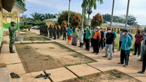 Danramil Pijoan Pimpin Apel Kesiapan Pembukaan TMMD 110 Di Sungaiterap