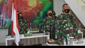 Danrem 042/Gapu Mengikuti Rapat Pimpinan TNI AD Secara Virtual