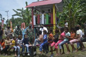 Danrem 172/PWY Resmikan Pondok Baca Dan Taman Bermain di Perbatasan RI – PNG