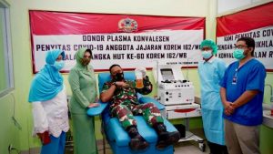 Galang Plasma Konvalesen Korem 162 Gelar Donor Penyintas Covid-19