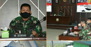 Inspektorat Seskoad Ikuti Rapat Koordinasi Pengawasan Angkatan Darat TA. 2021