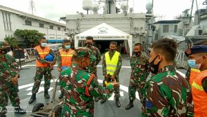 Prajurit Satkor Koarmada II Gelar Latihan Helly Deck Party