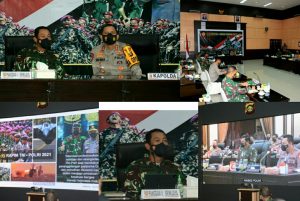Pangdam II/Sriwijaya Hadiri Rapim TNI-Polri 2021 Di Mapolda Sumsel