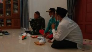 Jalin Silaturahmi, Dandim Batanghari Ngopi Bareng Dengan Pimpinan Ponpes di Lokasi TMMD