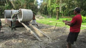 Material Gorong-Gorong Telah Tiba Dilokasi TMMD 110 Sungaiterap