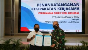 Pangkalan TNI AL Cilacap dan Pertamina Bangun Kerjasama Pengamanan Obyek Vital Nasional