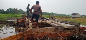 Pra TMMD Sungai Terap, 1 Jembatan Sudah Mencapai 70 Persen