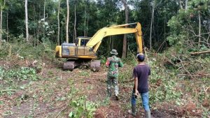 Progres Pembukaan Badan Jalan Pra TMMD 110 Kodim 0415 Batanghari Capai 30 Persen