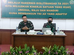 Bangun Kemampuan Teknologi TNI AD Yang Adaptif, Dislitbangad Gelar Rakernis TA. 2021