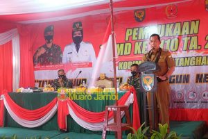 Wakil Bupati Muarojambi Membuka Kegiatan TMMD Ke -110 Sampaikan Terima kasih ke TNI
