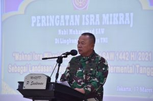 Panglima TNI: Jadikan Peringatan Isra Miraj Sebagai Sarana Tingkatkan Iman dan Takwa