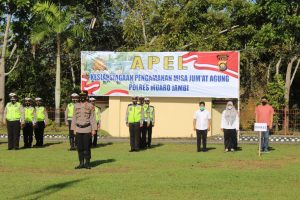 Apel Kesiapsiagaan Polres Muarojambi, Siap Amankan Misa Jum’at Agung di Wilayah Hukumnya