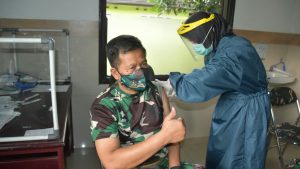 Organik Militer Seskoad Lakukan Vaksin Covid -19 Tahap Pertama 