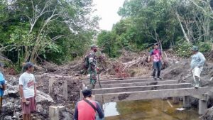 Adanya Jalan Tembus program TMMD Akan mempererat Silaturahmi Warga