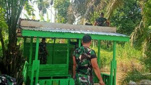 Rehab Poskamling, Satgas TMMD 110 Batanghari Hidupkan Kembali Ronda Malam