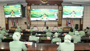 Peringati HUT Ke 75, Persit KCK PCBS Seskoad Ikuti Webinar