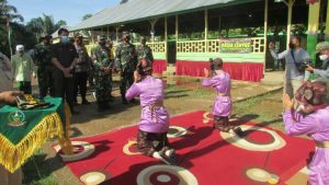 Tim Wasev Mabes TNI AD disambut Tarian Adat di Lokasi TMMD Kodim Batanghari