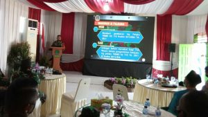 Dansatgas Paparkan Perkembangan Program TMMD Kodim Batanghari Kepada Tim Wasev Mabes TNI AD 