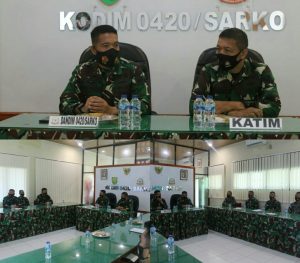 Kodim 0420/Sarko Terima Kunjungan Tim Penilai Lomba Binter Korem 042/Gapu