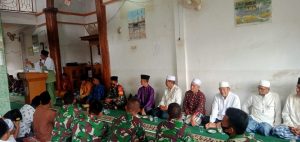 Hadiri Isra M’iraj, Satgas TMMD Kodim Batanghari Lakukan Komsos