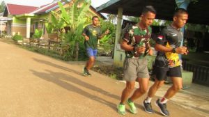 Joging Makanan Prajurit Meski di Lokasi TMMD