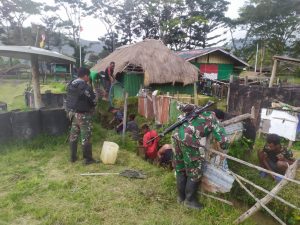 Satgas Yonif PR 432, Ajari Warga Papua Budidaya Ikan Lele