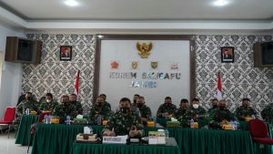 Apintel/Pam Jajaran Korem 042/Gapu Ikuti Rakernis Secara Virtual
