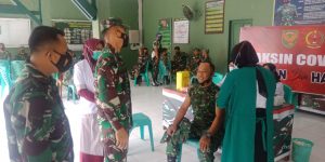 Dandim 0416 Bute Pantau Vaksinasi Tahap Kedua