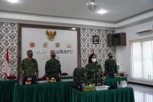 Kasi Perencanaan Korem 042/Gapu Ikuti Rakernis bidang Perencanaan dan Anggaran Secara Virtual