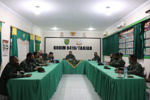 Kodim Tanjab Terima Tim Penilai Lomba Binter Korem 042/Gapu