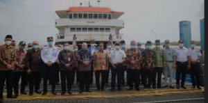 Bupati Tanjab Barat Bersama Dirjen Perhubungan Darat Resmikan Pelabuhan Penyeberangan Roro