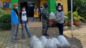 Satgas TMMD Kodim Batanghari Terima Bantuan Ribuan Bibit Ikan Dari Dinas Kelautan dan Perikanan Provinsi Jambi