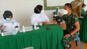 Satgas TMMD 110 Kodim 0415/Batanghari Terima Vaksin Tahap Pertama