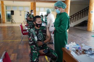 Serbuan Vaksinasi Covid-19 Sasar Ribuan Prajurit di jajaran Korem 042 Gapu