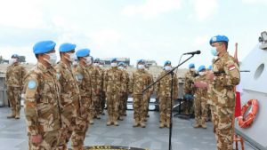 12 Prajurit KRI Sultan Hasanuddin-366 Naik Pangkat Di Lebanon