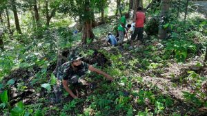 Tanam 200 Pohon Mahoni, Satgas Yonif 742 Jaga Kelestarian Alam Perbatasan