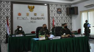Danrem 042/Gapu Pimpin Rakor Rencana Penyiapan PPKM Mikro