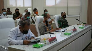 Danrem 042/Gapu Mengikuti Rapat Koordinasi Pengamanan Idul Fitri 1442 Hijriah Melalui Vicon 