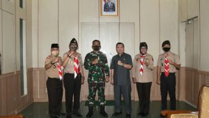 Pangdam II/Sriwijaya Bersilaturahmi Dengan Pengurus Kwarda Gerakan Pramuka Sumsel
