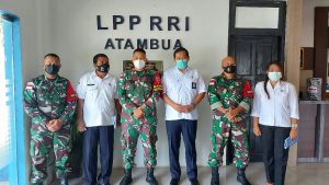 Tingkatkan Kerjasama, Satgas Yonif 742 Silaturahmi Ke RRI Atambua