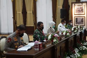 Inspektur Koarmada II Hadiri Rapat Koordinasi Pelaksanaan PPKM Sambut Idul Fitri 2021