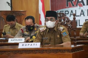 Bupati Tanjab Barat Hadiri Rakor Virtual Bersama Presiden