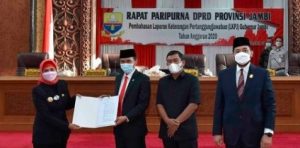 Hadir Dalam Rapat Paripurna DPRD, PJ Gubernur Jambi akan Berusaha Maksimalkan Kinerja