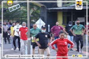 Danrem dan Kadis PUPR Ikuti Senam Bersama di Kantor Dinas PUPR Provinsi Jambi