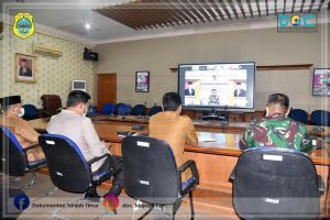 Sekda Tanjab Timur Ikuti Rakor Prokes dan Penanganan Covid-19 Bersama Mendagri