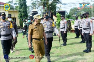 Sekda Tanjab Timur Pimpin Apel Gelar Pasukan Operasi Ketupat