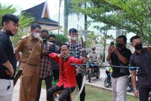 Wabup Tanjab Barat Beri Dukungan Atlit Disabilitas Cabor Panahan Ikut Kejurda 2021